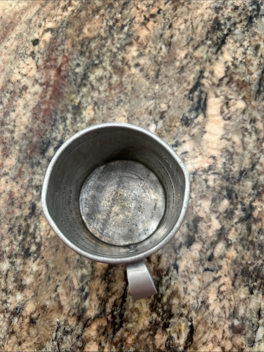 Vintage Metal Measuring Cup - Silver Finish - Picture 5 of 5